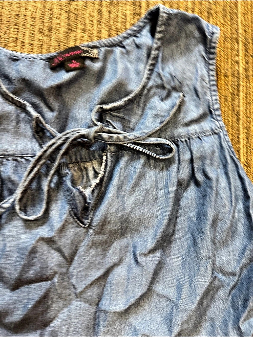 JNY Style Denim-Style Ruffle Dress - Picture 4 of 5
